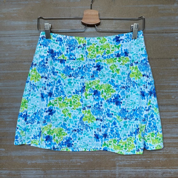 Ibkul UPF 50 Patterned Pull On Skort Golf Tennis Stretch Womens S - Picture 1 of 4